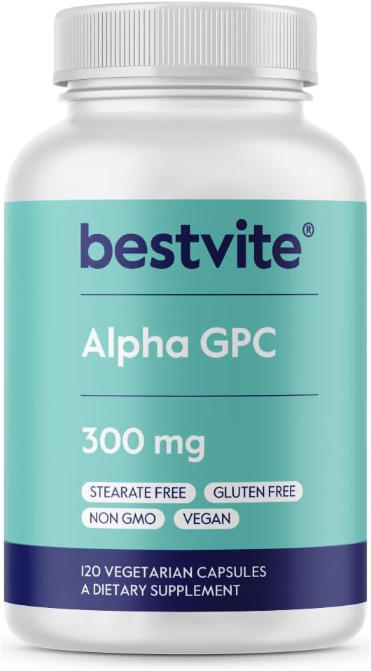BESTVITE Alpha GPC Choline 600mg Per Serving (120 Veggie Capsules) - No Stearates - Vegan - Non GMO - Gluten Free 2