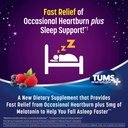 TUMS Heartburn Plus Sleep Support Chewable Dietary Supplement Tablets for Occasional Heartburn Relief Plus Sleep Support, Berry Fusion - 54 Count 4