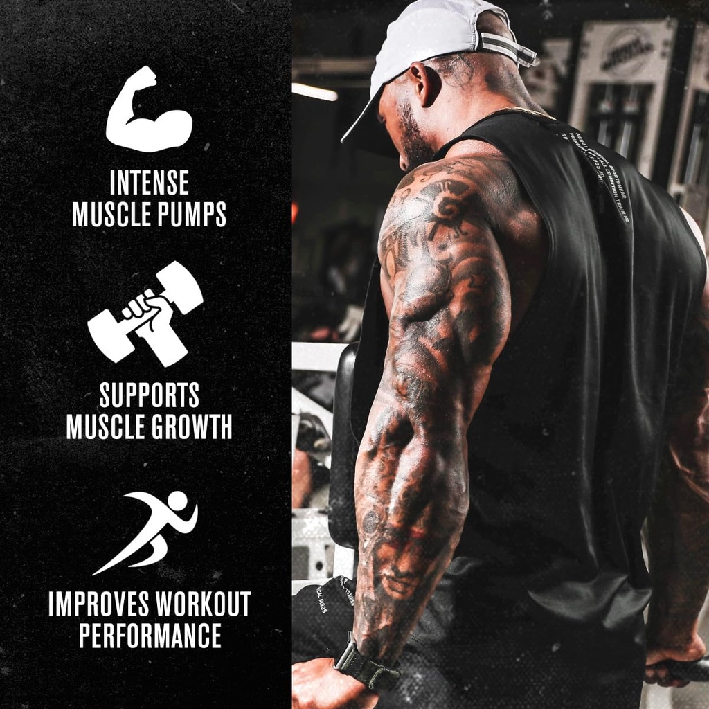 Jacked Factory Nitrosurge Pre-Workout in Blue Raspberry & N.O. XT Nitric Oxide Booster for Men & Women 6