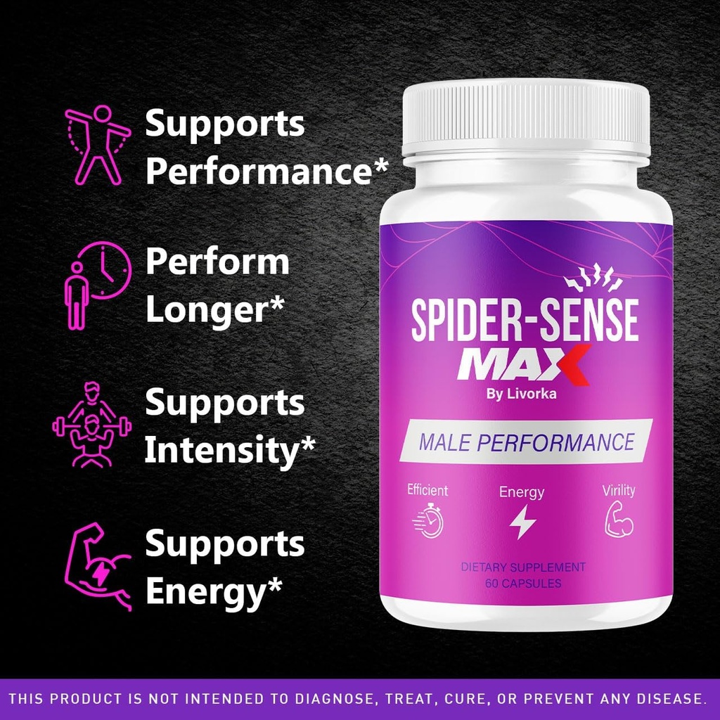 (2 Pack) Spider Sense Max Pills for Men - SpiderSense Max Capsules for Men Advanced Formula 2025, 2 Bottles for 2 Months 4