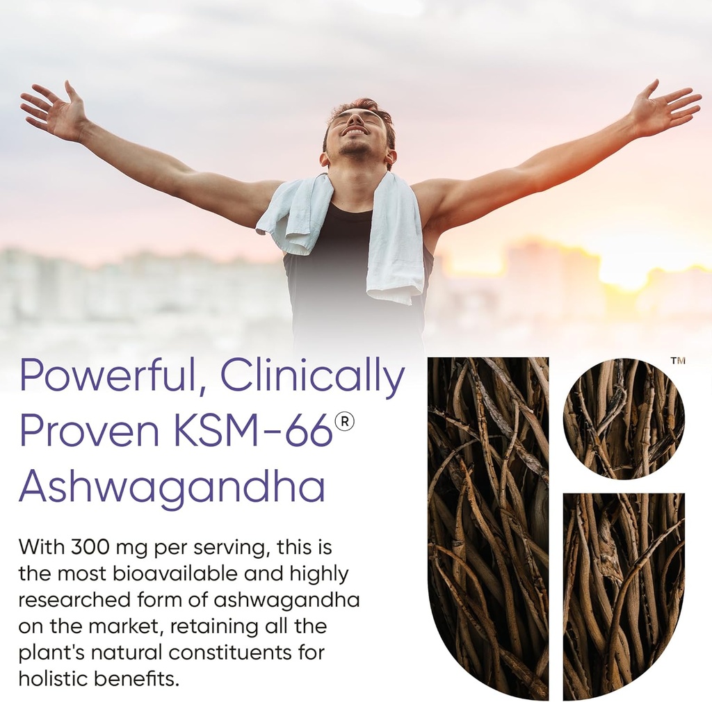 Ashwagandha KSM- 66 Chews - Daily Stress, Cognitive Function and Mood Support Chewable Supplement, Highly Bioavailable Full Spectrum KSM66 Ashwagandha Root Extract, Calm & Relaxation - Lemon, 60 Count 5