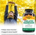 Country Life, Chelated Magnesium 250mg, Supports Bone and Immune Health, Daily Supplement, 240 ct 4