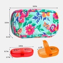 Serfeymi Weekly Travel Pill Organizer 2 Times A Day AM PM Upgraded Rainbow Pill Box 7 Day with Portable Zipper PU Leather Pill Case, Medicine Organizer for Pills, Vitamins, Fish Oils - Green-01 3