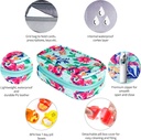 Serfeymi Weekly Travel Pill Organizer 2 Times A Day AM PM Upgraded Rainbow Pill Box 7 Day with Portable Zipper PU Leather Pill Case, Medicine Organizer for Pills, Vitamins, Fish Oils - Green-01 4