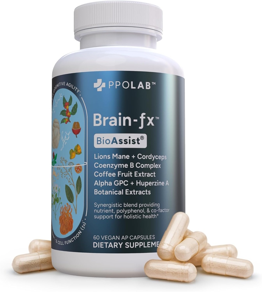 BioAssist® Brain-fx Nootropic Energizing Mind Memory Focus Brain Support, and Immune-fx, Immune Support Supplement, Pulmonary Lung Supplement, Clean Certified®, Non-GMO 3