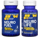 NATURAL STACKS NeuroFuel Nootropic + NeuroLife Bundle - Supports Focus, Memory & Brain Longevity* - Brain Health Supplements - 135 Total Capsules 2