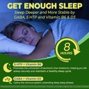 Liposomal L-Theanine 200mg Magnesium Glycinate 400mg Gummies with GABA, 5HTP, Apigenin, Vitamin B6 & D3, Ashwagandha, Lemon Balm Leaf, Melatonin Free Sleep Chewable for Relax Mood & Muscle, 2 Packs 5