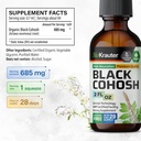 BIO KRAUTER Black Cohosh Root Tincture - Vegan Black Cohosh Supplements Women Support - Alcohol and Sugar Free - 2 Fl.Oz. 4