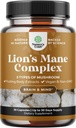 Advanced Lion's Mane Mushroom Supplement - Lions Mane Supplement Capsules with Reishi, Chaga, Maitake & Shiitake for Brain Health Memory Support & Focus - Nootropic for Mental Clarity - 30 Caps 2