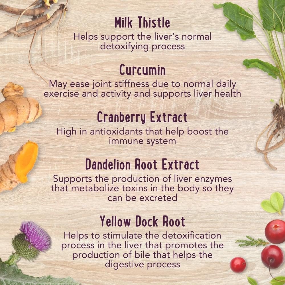 iHeartDogs Advanced Milk Thistle Liver Supplement for Dogs - Dog Liver Support with Milk Thistle, Turmeric Curcumin, Cranberry & Dandelion Root Extract 5