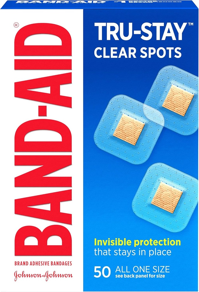Band-Aid Brand Tru-Stay Clear Spots Bandages for Discreet First Aid, All One Size, 50 Count 2