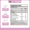 Health Dose Hair Skin Nails with Biotin 5000 mcg, Vitamin A,D3,C & B6, Gluten & Sugar Free, Coconut & Strawberry Flavor 60 Count Gummies. 4