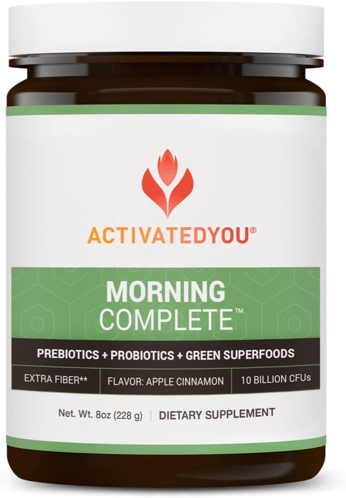 ACTIVATEDYOU Morning Complete Daily Wellness Drink (Apple Cinnamon) Nighttime Complete (Raspberry Lemonade) with Prebiotics, Probiotics, and Green Superfoods, 30 Servings 4