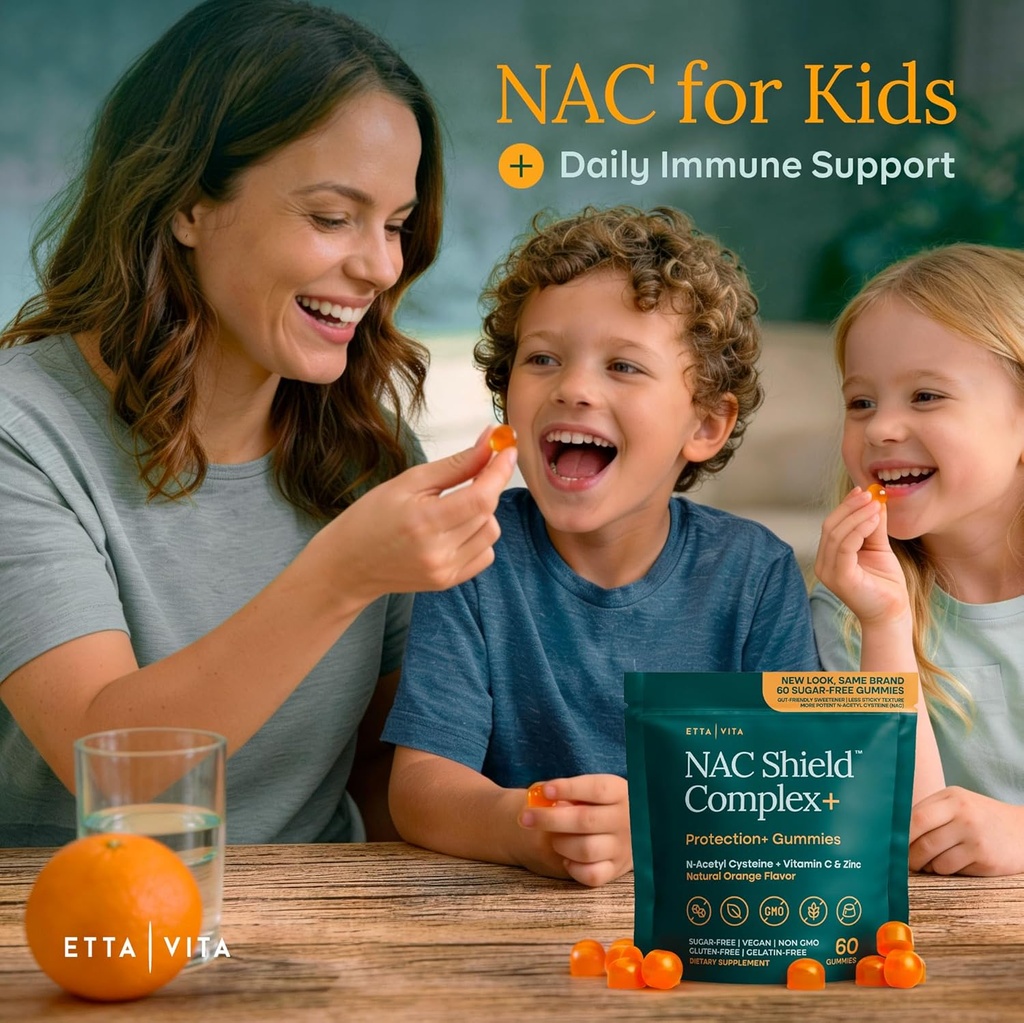 Sugar-Free NAC Gummies (Immune Support Complex) N-Acetyl Cysteine, Vitamin C & Zinc - Supports Respiratory Health, Liver Detox & Cleanse, Kidney Function, NAC Supplement for Kids and Adults - Vegan 4