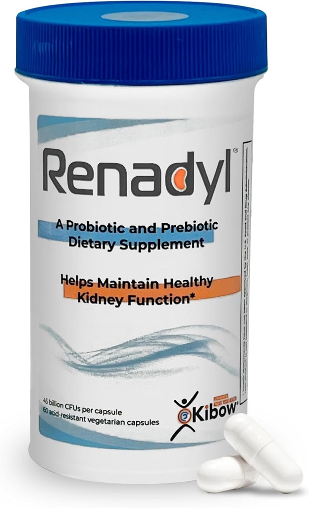 Renadyl Kidney Probiotic Supplement | Urea, Creatinine, & Uric Acid Support | 45 Billion CFUs | Clinically Tested, Non-GMO, & Made in USA, 60 Capsules (1 Bottle, 1 Month Supply) 2