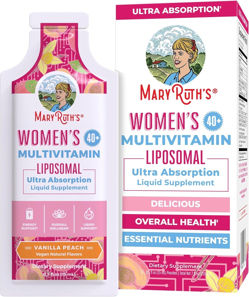 MaryRuth Organics Multivitamin for Women 40 | Womens Multivitamin Liposomal | Immune Support Supplement | Energy Supplements & Sleep Aid | Methylated Multivitamin | Vegan | Sugar Free | 14 Servings 2