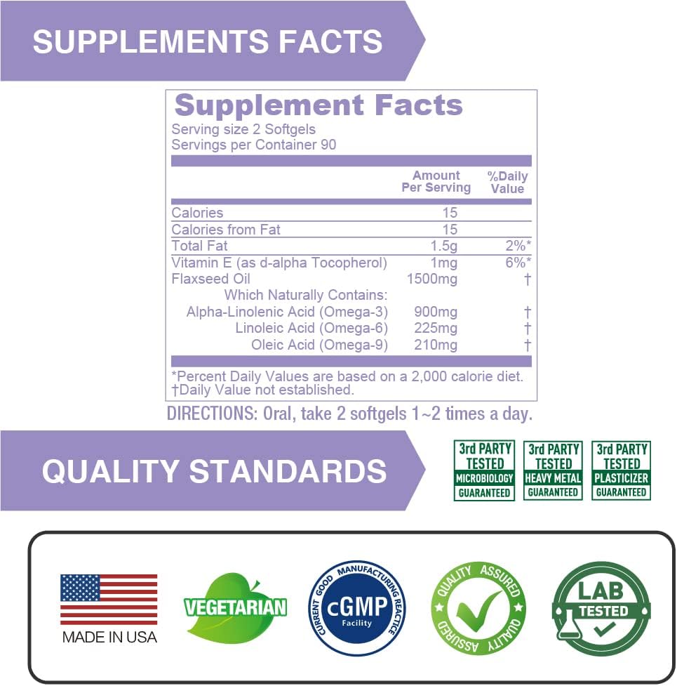 Lovita Flaxseed Oil & Vitamin C Nutrients Bundle. Dietary Supplement Supports Better Nutrition & Overall Well-Being 5