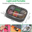 6 Compartment Travel Pill Organizer, Moisture Proof Case for Pocket Purse, Daily Portable Medicine Vitamin Container, Fish Oil and Supplement Box (Black) 5