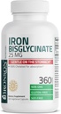 Bronson Iron Bisglycinate 25 mg Gentle on The Stomach, Supports Energy & Healthy Red Blood Cell Production - Non-Constipating Formula - Non GMO, 360 Vegetarian Capsules 6