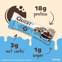 Quest Nutrition Dipped Chocolate Cookies & Cream Protein Bars, High Protein, Low Carb, Gluten Free, Keto Friendly, 12 Count 3