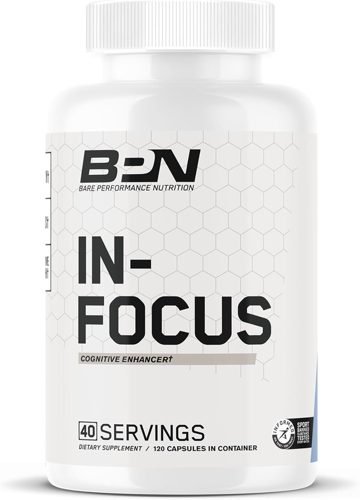 BARE PERFORMANCE NUTRITION BPN Creatine Monohydrate & in-Focus Brain Support Bundle 3