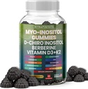 Sugar Free Myo-Inositol & D-Chiro Inositol Gummies for Women, Berberine Vitamin D3 K2 DIM Magnesium Glycinate Oxide L-Methylfolate Supplement for Women, Fertility, Hormone Balance, PMS, Ovarian Health 2