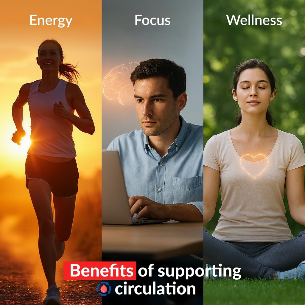 Herbal Circulation Support Capsules 180s | Supports Circulatory Wellness with Hawthorn, Garlic, Ginkgo, Cayenne, Milk Thistle, Bilberry & Valerian | Supports Vitality & Daily Wellness 6