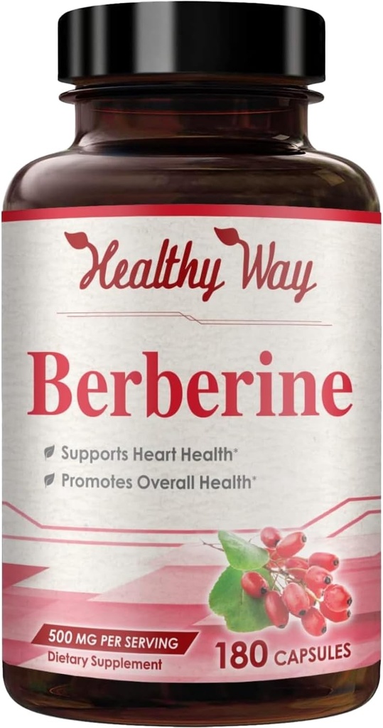 High Strength Berberine Supplement 500mg - Once Daily Potent Berberine 500mg Antioxidant Quercetin Supplement for Heart Aging and Vitality Support - Vegan Friendly & Made in The USA (180 Servings) 2