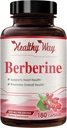 High Strength Berberine Supplement 500mg - Once Daily Potent Berberine 500mg Antioxidant Quercetin Supplement for Heart Aging and Vitality Support - Vegan Friendly & Made in The USA (180 Servings) 2