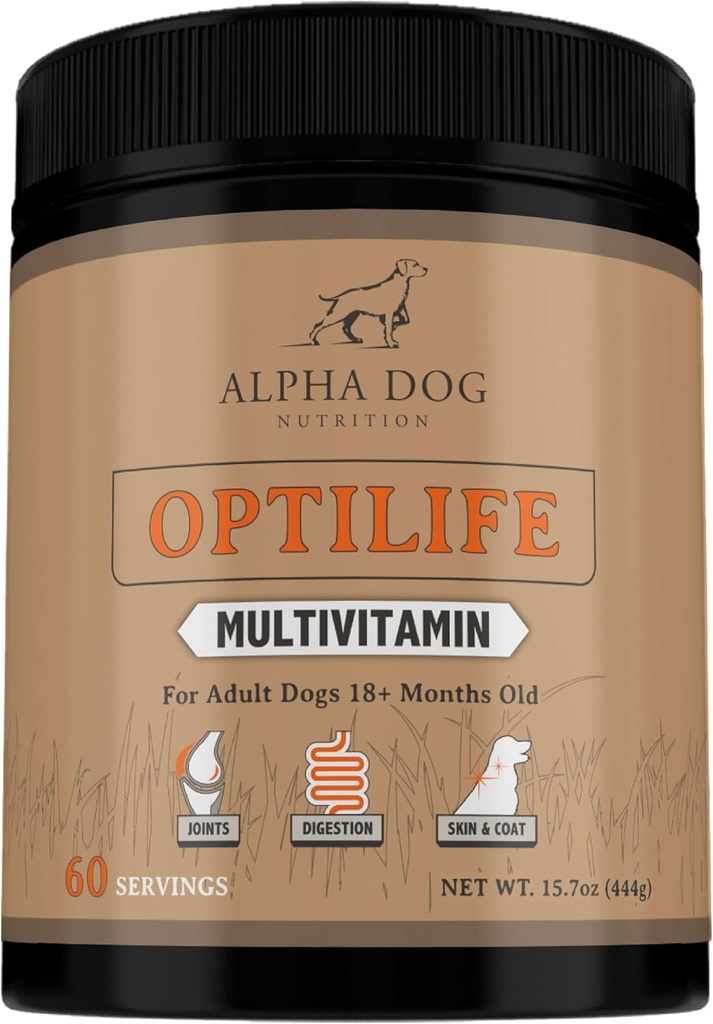 OptiLife Dog Multivitamin Powder - Adult Dog Multivitamin with Probiotics, Allergy Support, Joint Support, Skin & Coat Support - Dog Vitamins and Supplements - Multivitamin for Dogs (60 Servings) 2