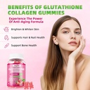 Glutathione Supplement Collagen Gummies: L-Glutamine Contains Marine Collagen Vitamins C, E, D&B12 Glutathione Gummies 1000mg for Anti-Aging Formula and Strengthen Bones 4