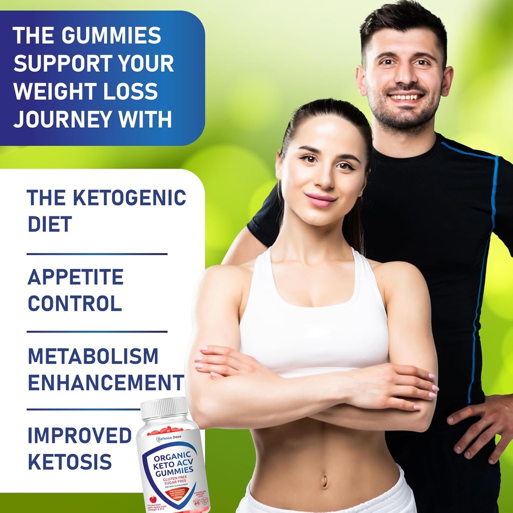 Organic Keto ACV Gummies - Gluten & Sugar Free Pro Active Apple Cider Vinegar Supplement for Women Men (1200MG) 4
