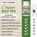 Liposomal CoQ10 800mg Ubiquinol Softgel, Max Absorption Ubiquinol Coenzyme Q10, Ubiquinol CoQ10 Supplement for Antioxidant, Heart Function & Energy Production, Pure CoQ10 800mg, 360 Vegan Softgels 4
