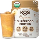 KOS Vegan Protein Powder, Chocolate Peanut Butter - Low Carb Pea Protein Blend, USDA Organic Superfood with Vitamins & Minerals - Keto, Soy, Dairy Free - Meal Replacement for Women & Men - 10 Servings 2
