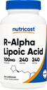 Nutricost R-Alpha Lipoic Acid 100mg, 240 Capsules - Veggie Caps, Vegan, Non-GMO, Gluten Free 2
