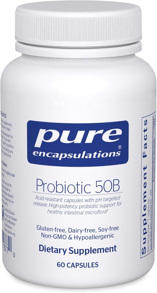 Pure Encapsulations Probiotic 50B - Digestive Health Probiotic - Immune Supplement* - Acid-Resistant Capsules - Gluten Free & Non-GMO - 60 Capsules 2