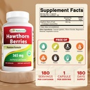 Best Naturals Hawthorn Berry 565 mg 180 Capsules (180 Count (Pack of 1)) 3