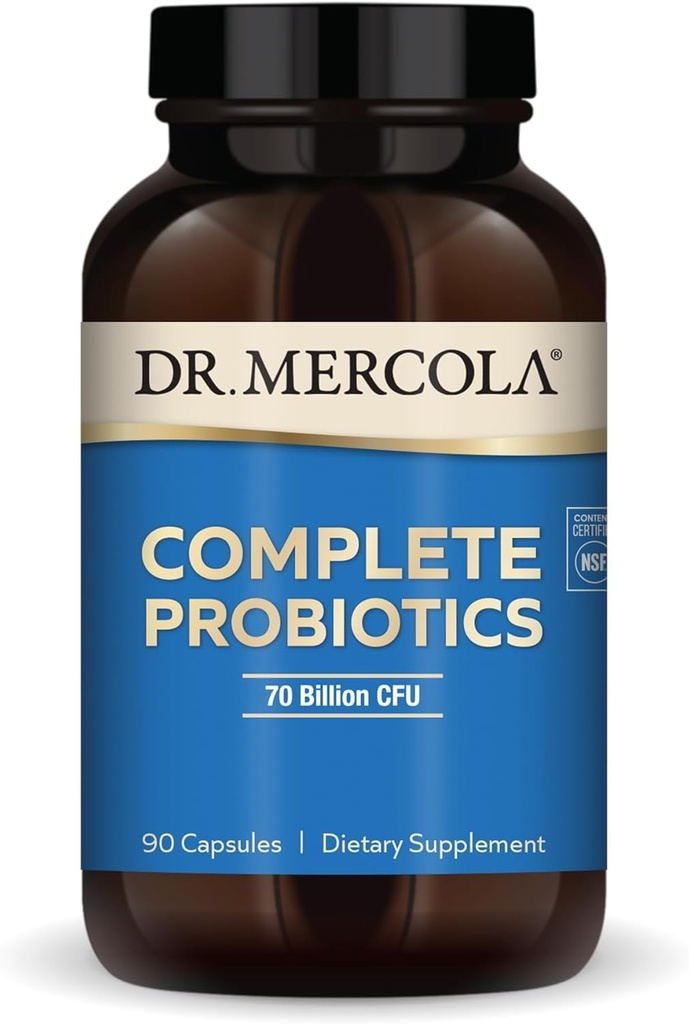 Dr. Mercola Complete Probiotics - 70 Billion CFU - Supports Immune, Digestive & Gut Health - Features 10 Strains - Shelf Stable - GMO-Free, Gluten-Free & Soy-Free - 90 Capsules (90 Servings) 2