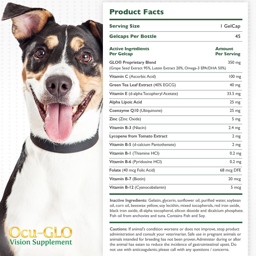 Ocu-GLO Vision Supplement for Medium to Large Dogs (45ct) 4