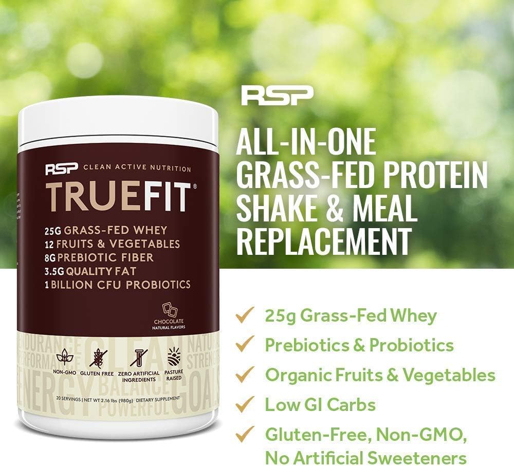 RSP NUTRITION TrueFit Protein Powder (Chocolate 2 LB) with AminoLean Pre Workout Energy (Watermelon 30 Servings) 5