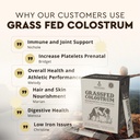 Ancestral Supplements Grass Fed Beef Bovine Colostrum Powder Packets, Immune Support Supplement, Gut, Skin & Hair Health Support Supplements, Promotes Growth and Repair, Non GMO, 30 Sticks, Unflavored 6