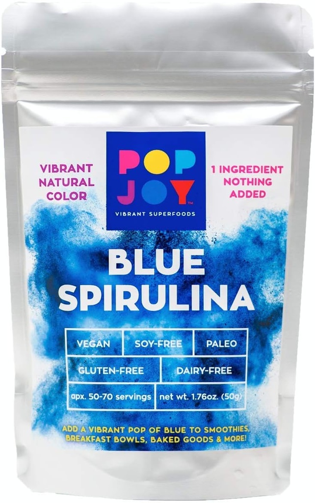 100% Blue SPIRULINA Powder by POPJOY - Vibrant SUPERFOODS 2