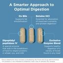 Designs for Health Digestzymes - Digestive Enzymes + Betaine Hydrochloride for Gas & Bloating Relief - Pepsin, Ox Bile, Lactase Enzyme & Lipase Enzymes for Digestion (180 Capsules) 3