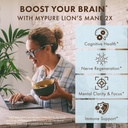 PURE ESSENCE LABS MyPure Lion's Mane 2X - Double Strength Brain Support Supplement with 100% Organic Fruiting Body Lion's Mane for Cognitive Health, Focus, Memory & Mental Clarity, 60 Capsules 5