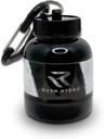RUSH HYDRO Supplement Protein Powder Funnel Keychain, Travel Protein Powder Container with Dual Screw Cap, 100 mL Container for Hydration Powder & Supplements, Black 2