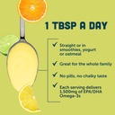 Barlean's Citrus Sorbet High Potency Omega 3 Fish Oil Liquid Supplement, 1500mg of EPA & DHA Fatty Acid, Smoothie Flavored & Burpless for Brain, Joint, & Heart Health, 16 oz 6