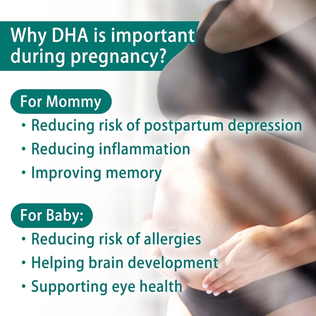 BHK's Prenatal DHA Algae Oil, Support for Mamas, Baby’s Brain and Nervous System Development from Pregnancy to Nursing, Omega-3, 60 Softgels 4