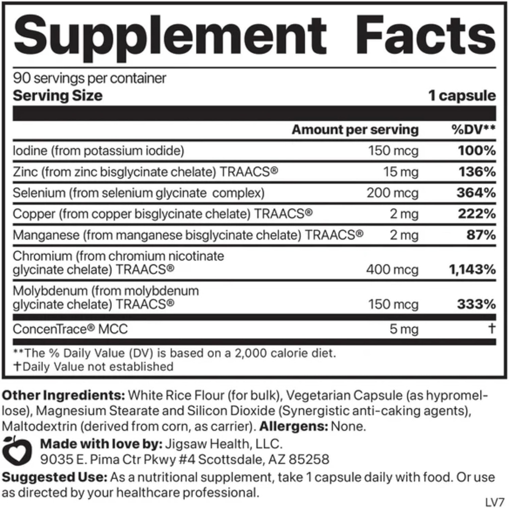 Jigsaw Health Multi-Mineral Essential Blend | 90 Capsules | 90 Servings 3