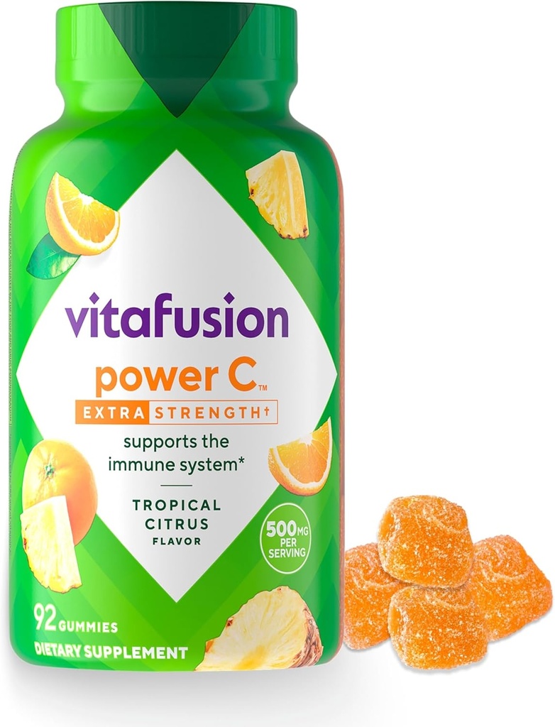 Vitafusion Extra Strength Power C Gummy Vitamins, Tropical Citrus Flavored Immune Support (1) Vitamins, 92 Count 2