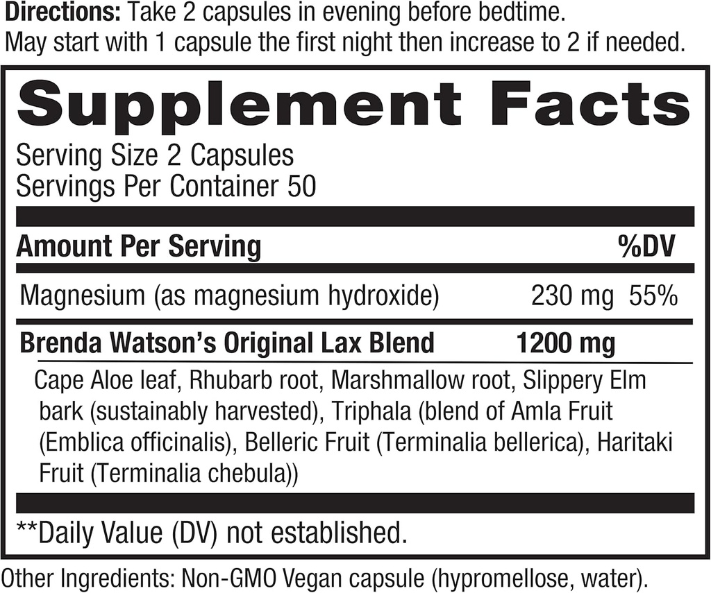 Vital Pro Naturals - Advanced Lax Natural Laxative Formula 100 Capsules 3